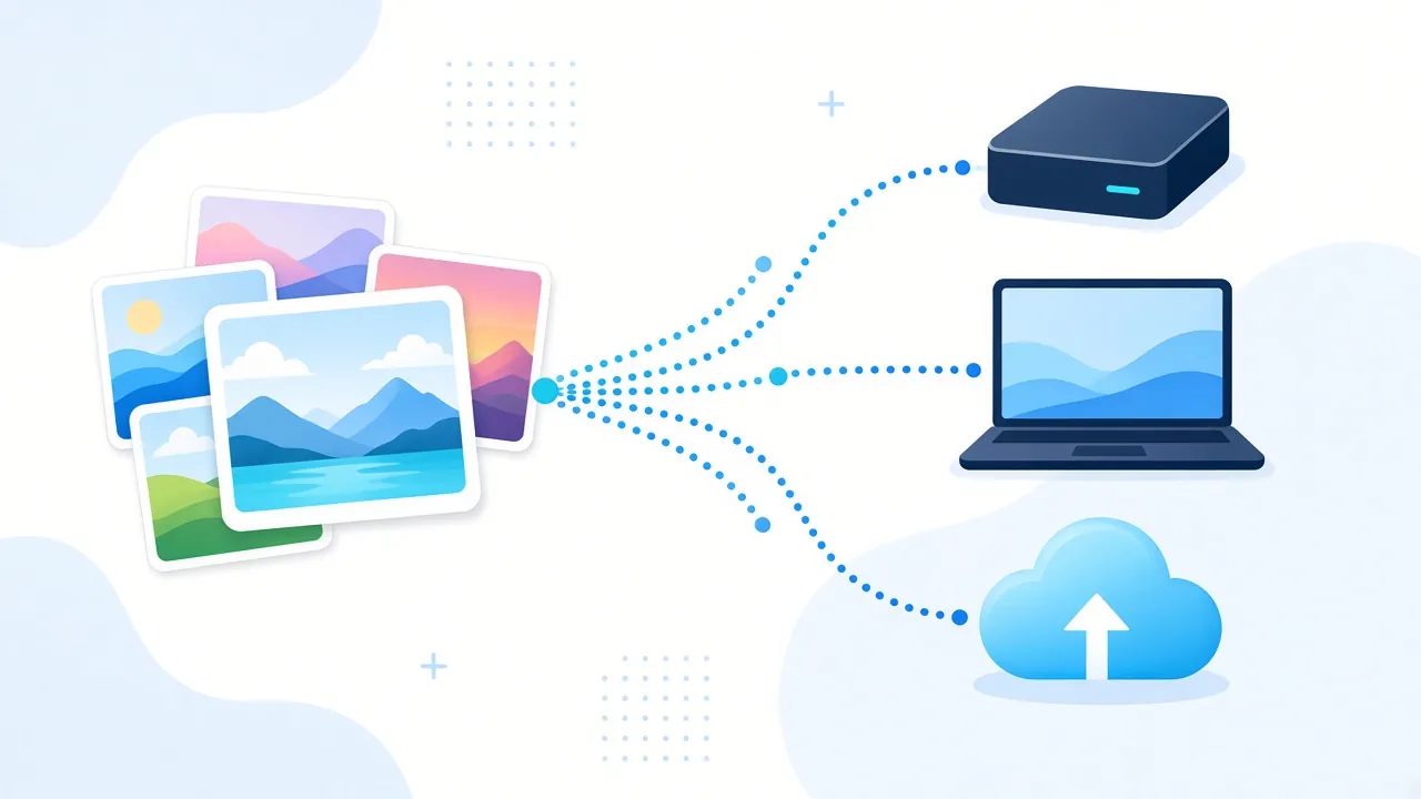 Bilder som synkroniseres til sky og ekstern disk – backup etter 3-2-1-regelen, IMET i Agder