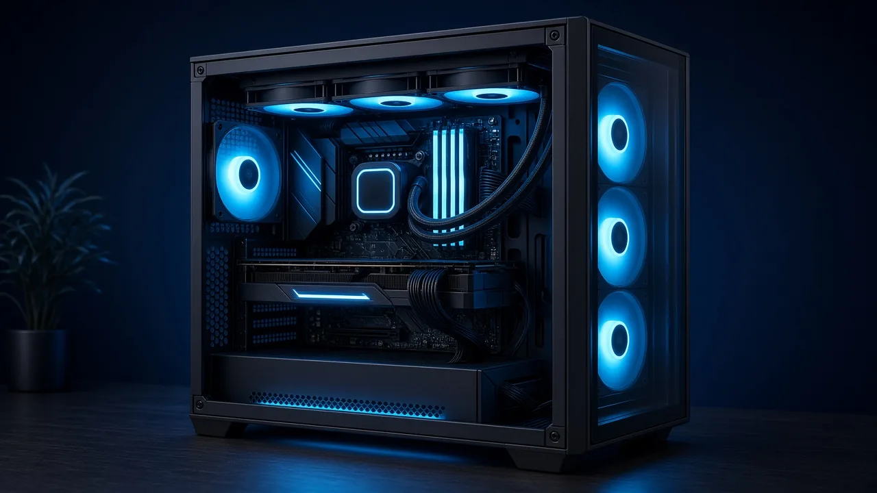 Spesialbygget gaming-PC med belysning – PC-bygg i Arendal